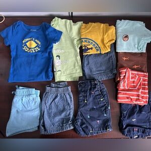 Summer Clothes Bundle, 3 sets, 3 shorts, 1 shirt and body suit